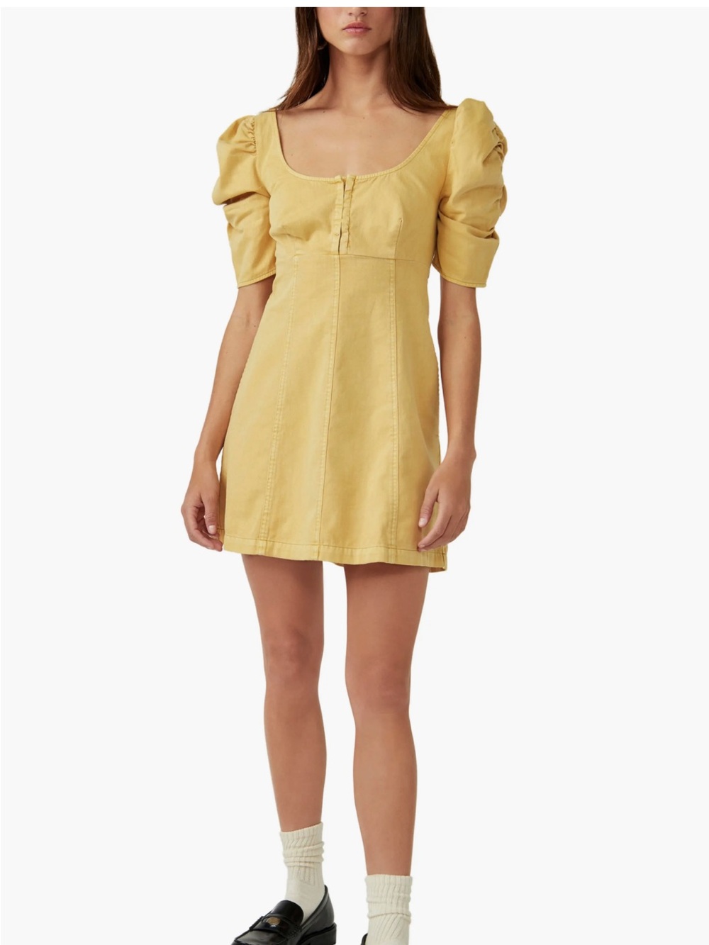 Free People Cheyenne denim mini dress.  NWT. SOZE XS.